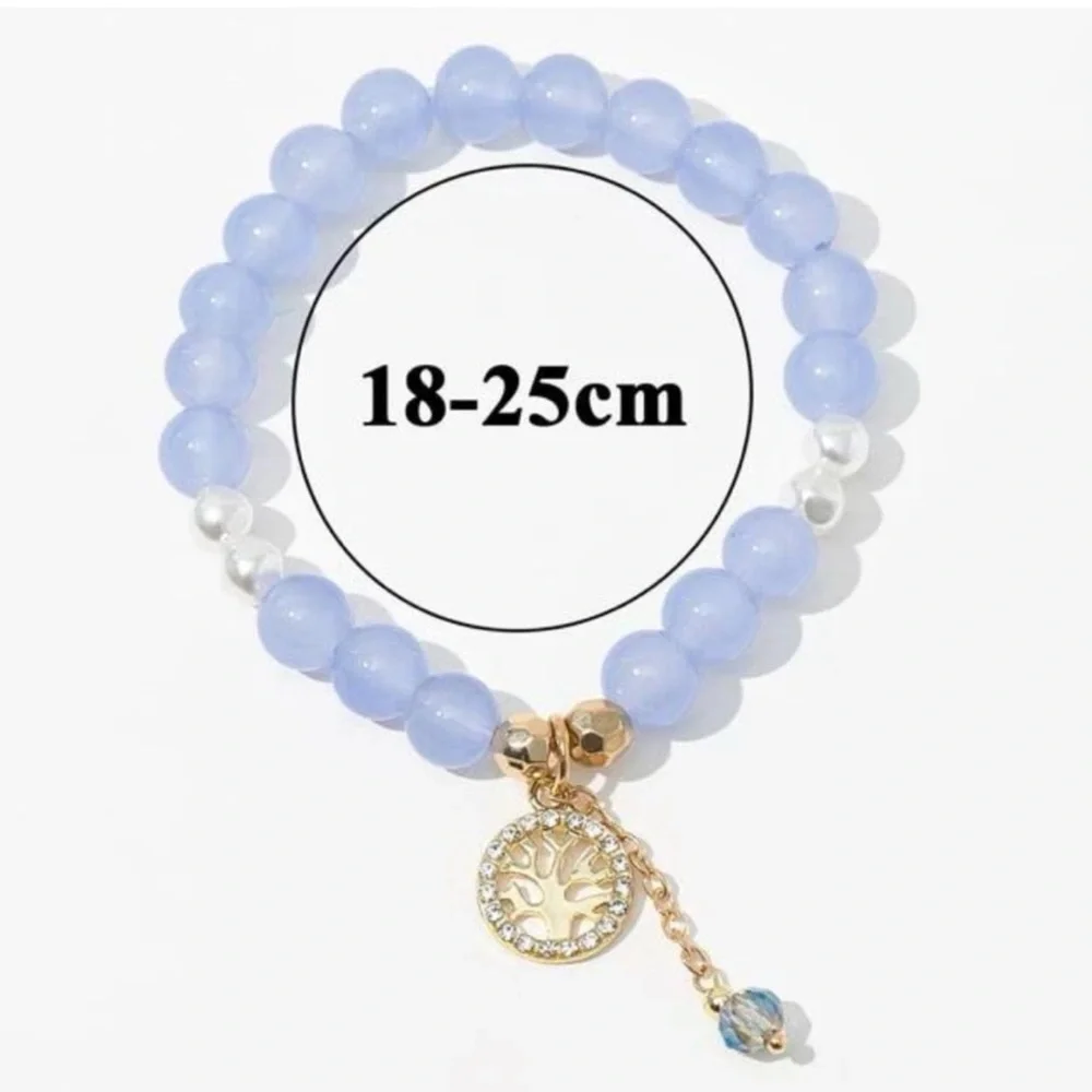 New Anthropologie Tree of Life Rhinestone Beaded Bracelet - Picture 3 of 3